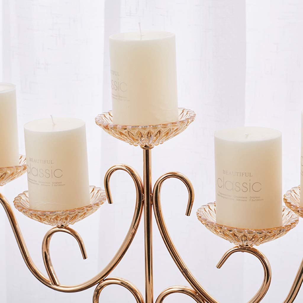 XILIN-1987 Candle Holderss 5 Head Candle Holder Desktop Decoration Retro Home Desktop Candle Holder Decorative Candlestick
