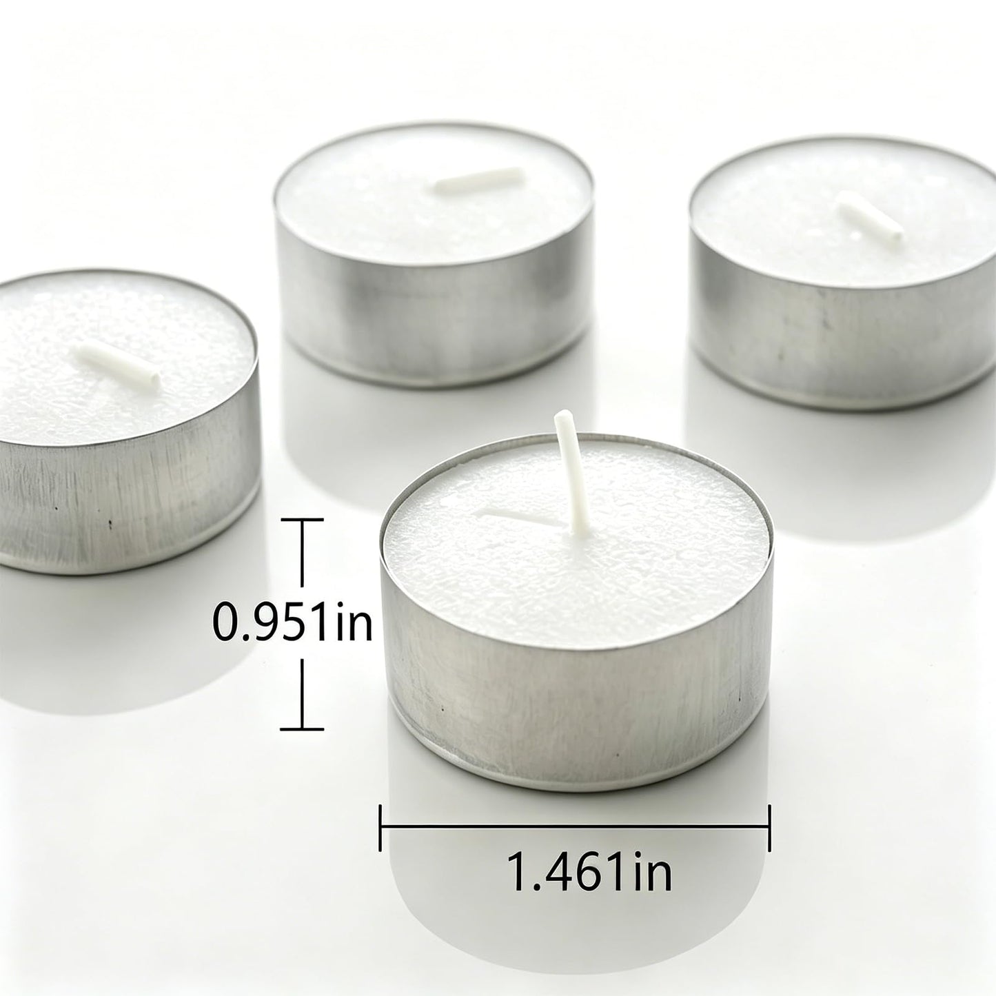 Paraffin Wax Tealight Candles 50 Pack Long Burning Aluminum Cup Candles for Home Scented Odor Eliminating Candle for Smoking Pet Kitchen White Unscented