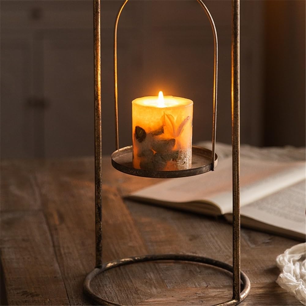 Candlestick Holders Creative Old Candlestick Elegant Candle Holder Restaurant Tabletop Iron Ornaments Candle Holders