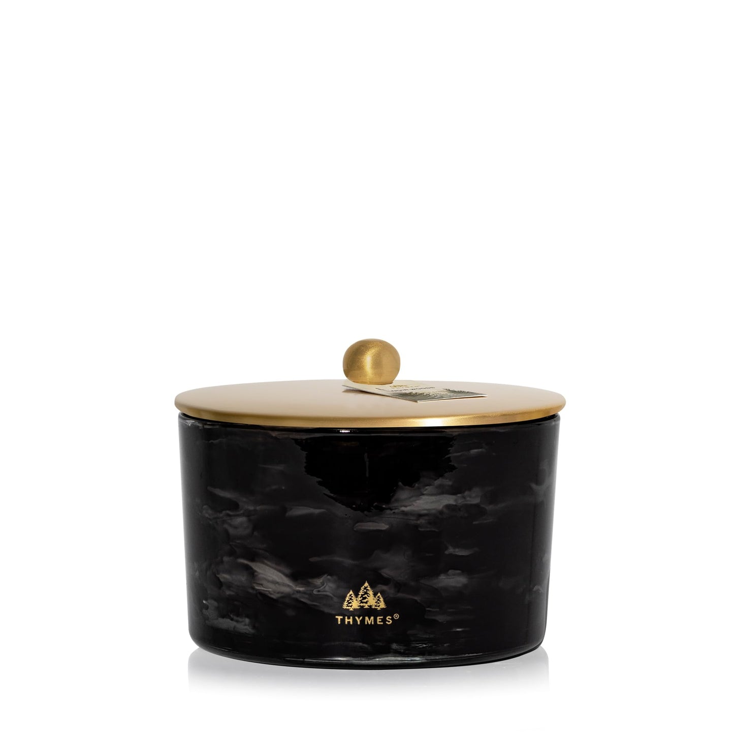 Thymes Noir Woods Scented Candles for Home Decor – Notes of Fresh Evergreen, Smoky Wood & Golden Amber – Luxury Home Fragrance Gifts for Women & Men – Burns Up to 38 Hrs (Large 3 Wick Candle, 18 oz)