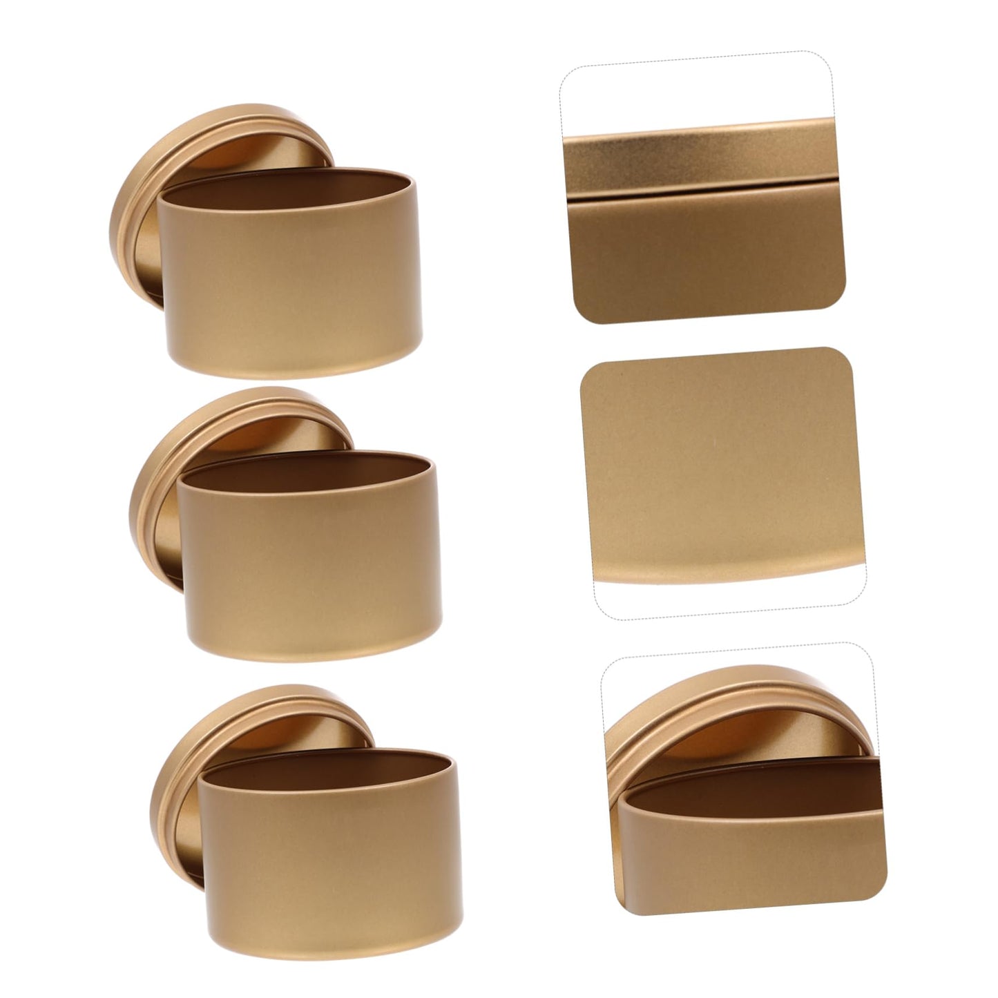 Veemoon 3pcs Iron Candle Holders Candle Jars for Projects Portable Making Containers for Home Decor and Elegant Party Settings