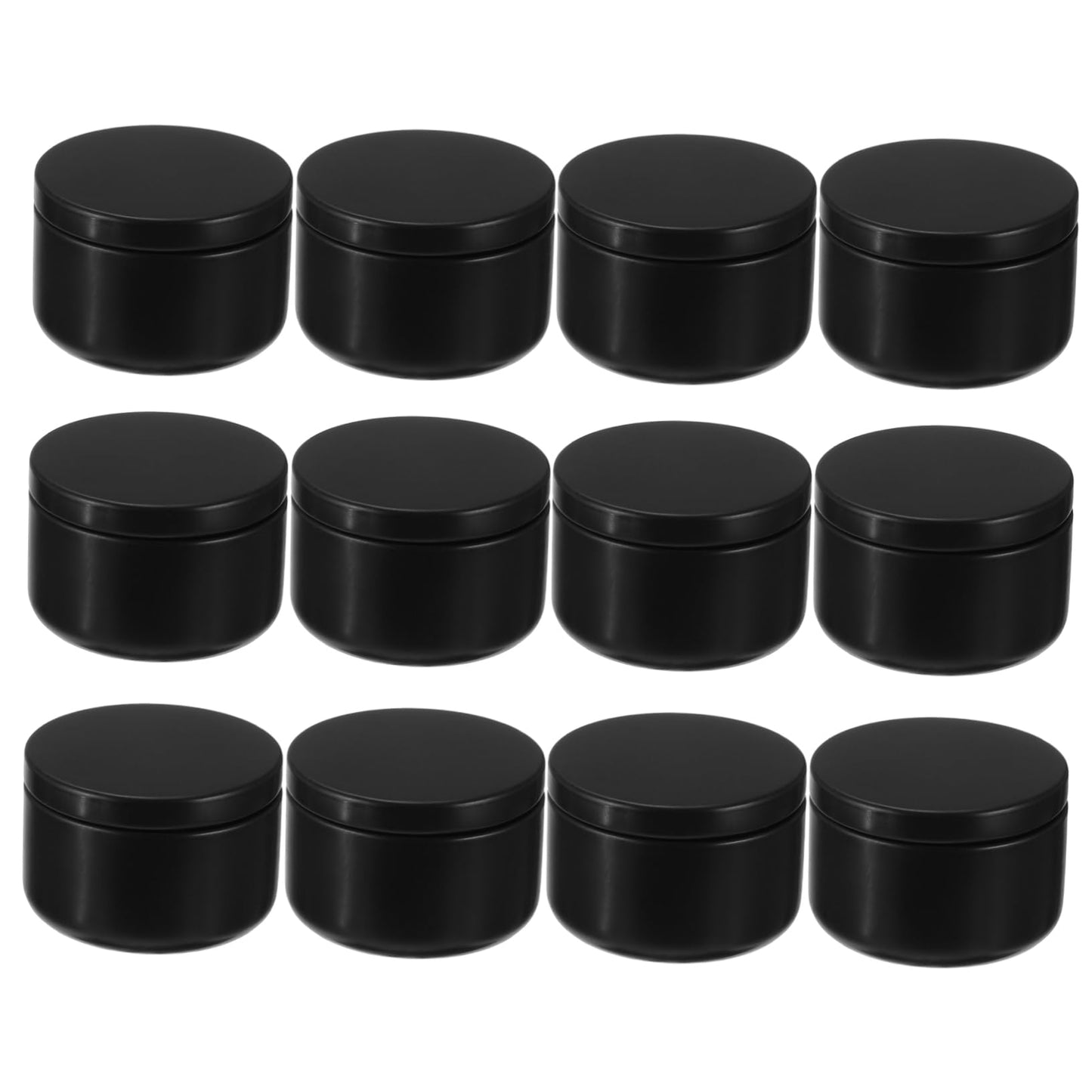 STOBOK 12pcs Candle Tins for Projects Portable Metal Candle Containers Seamless Design for Travel and Crafting for Aromatherapy and Storage