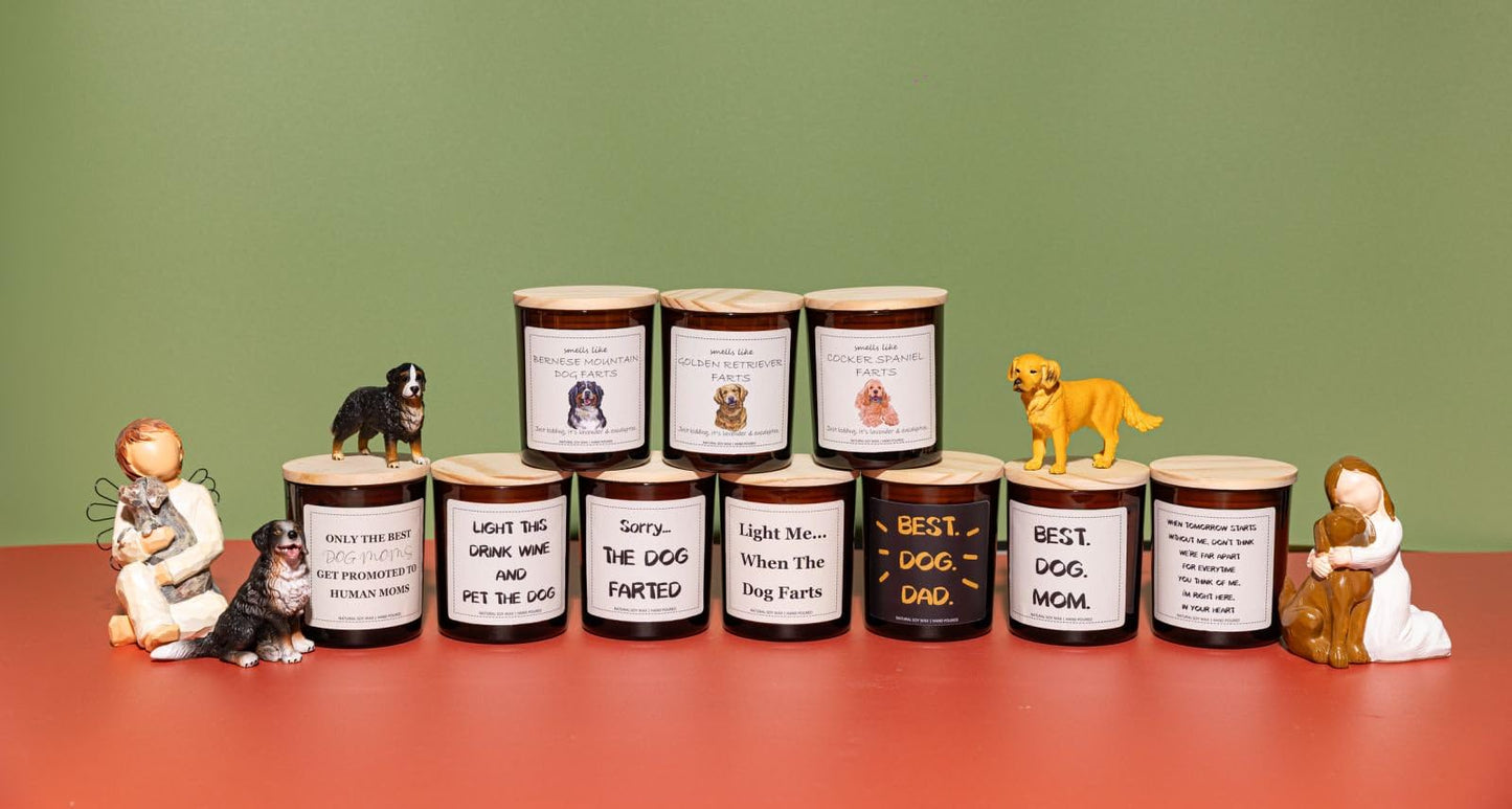 Cocker Spaniel Gifts & Decor, Dog Mom Gifts, Smells Like Cocker Spaniel Farts Candle - Lavender & Eucalyptus, Crafted by Natural Soy Wax & Natural Essential Oils