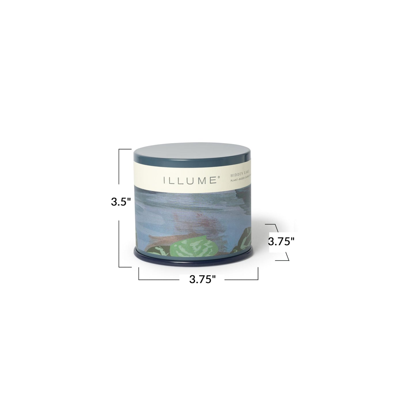 Illume Beautifully Done Essentials Hidden Lake Vanity Tin Scented Soy Candle