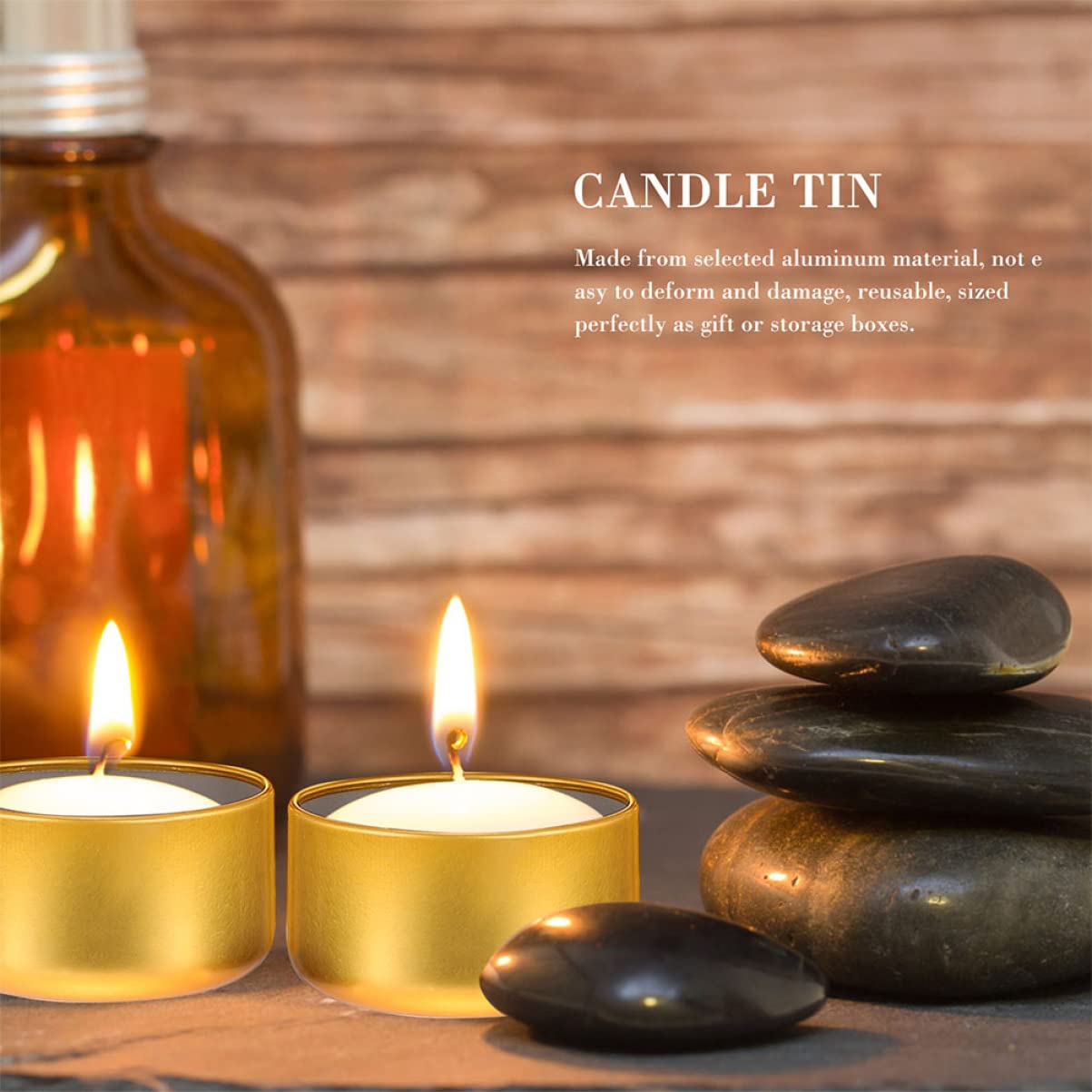 Metal Candle Tin Tin Cans 24pcs Candle s small s with lids box 2 oz 2oz Aluminum Containers Aluminum