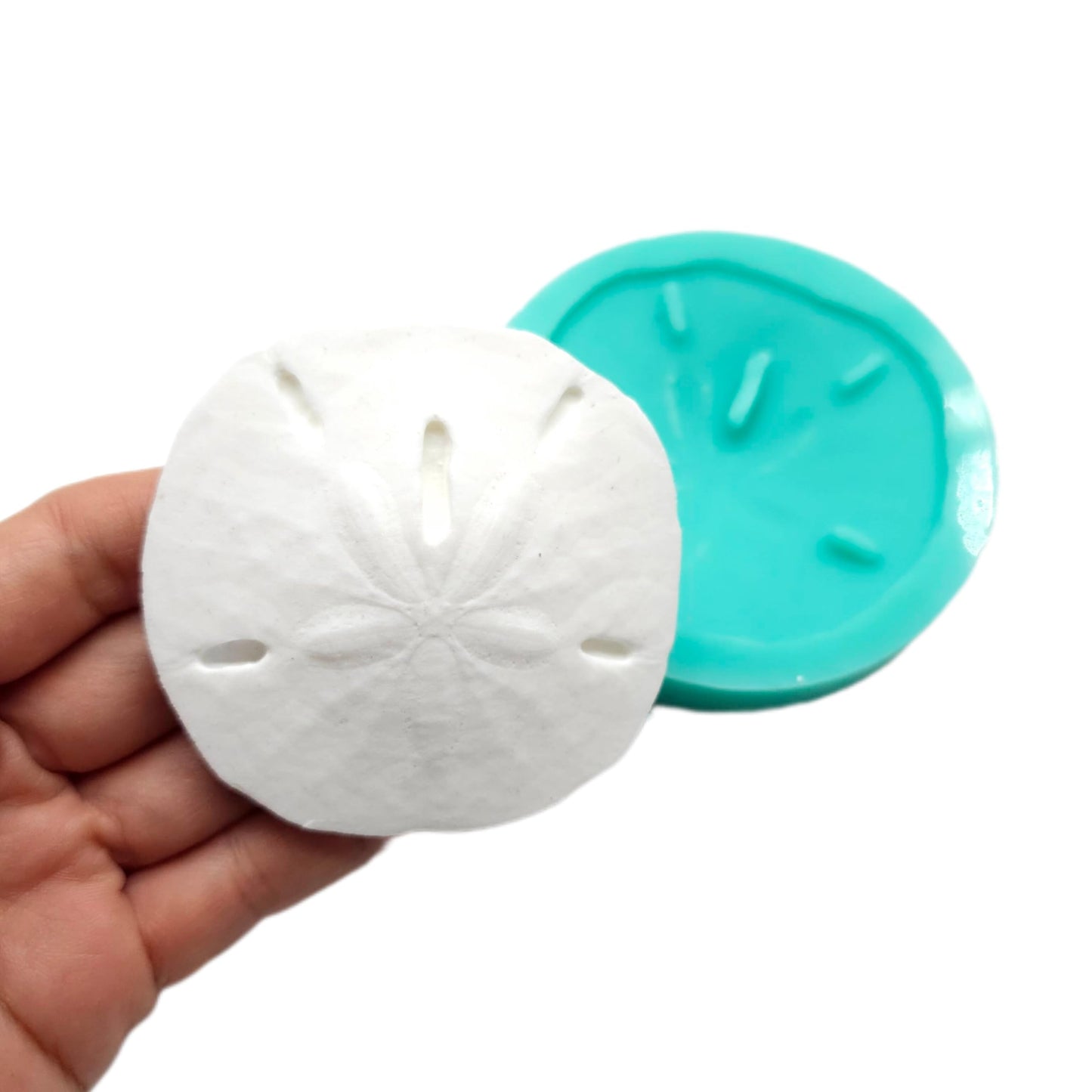 Natucraft Sand Dollar Silicone Mold - Under the Sea Animal Silicone Mold - Candle, Dessert Wax Melts, Soap Making Mold - NS046 (Model A)