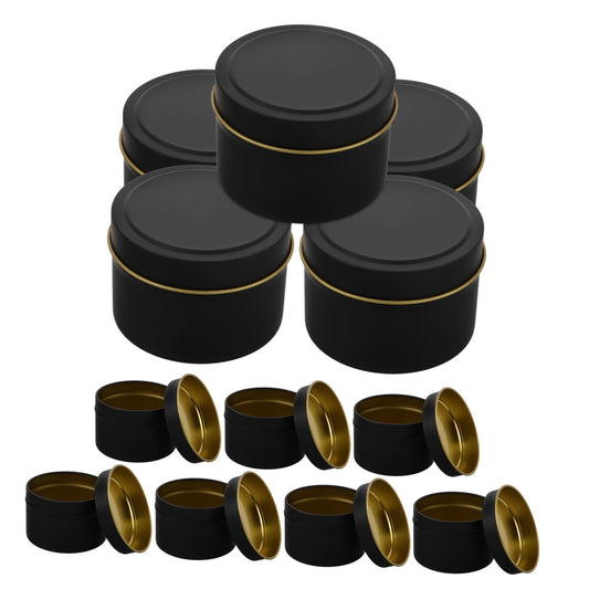 ARTIBETTER 12pcs Vintage Metal Candle Tins with Lids Candle Containers for Home Decor Storage and Use Matte Finish