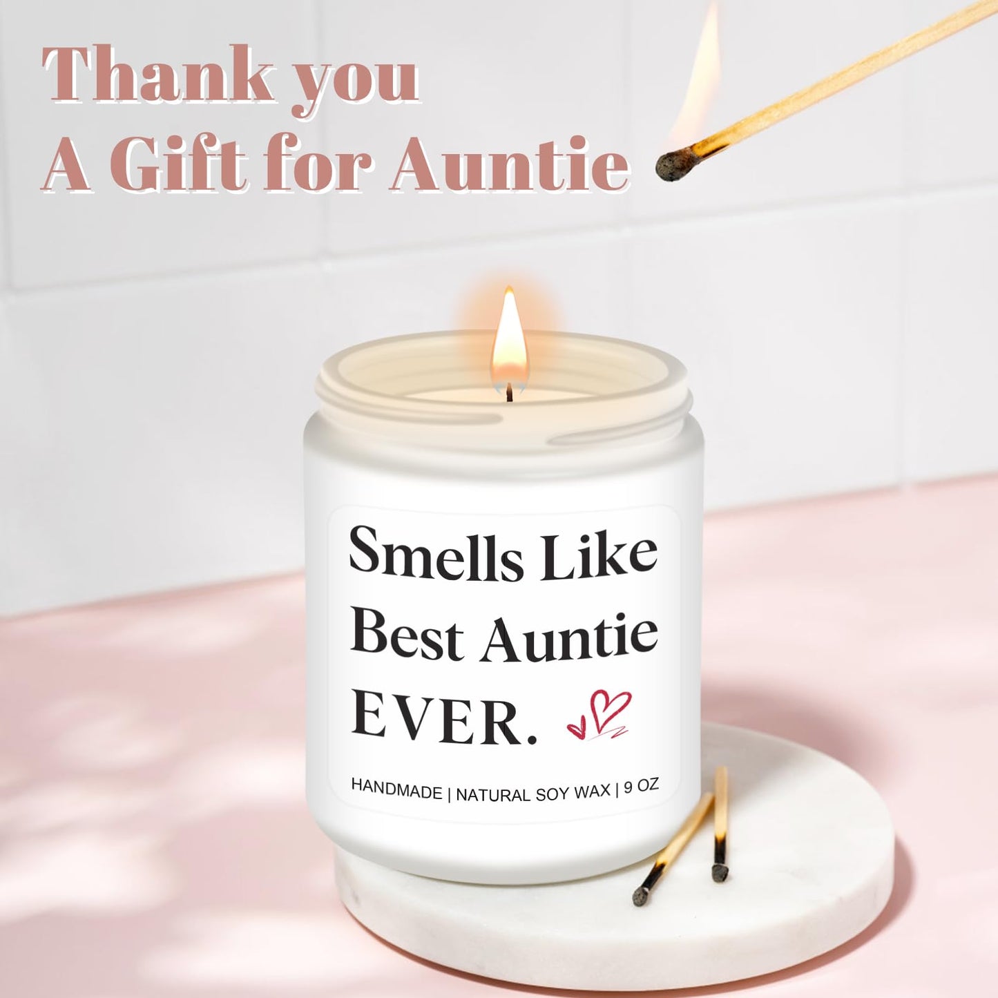 Homsolver Gifts for Aunt, Birthday Mothers Christmas Thanksgiving Gifts for Aunt, Smells Like Best Auntie Ever Scented Candles