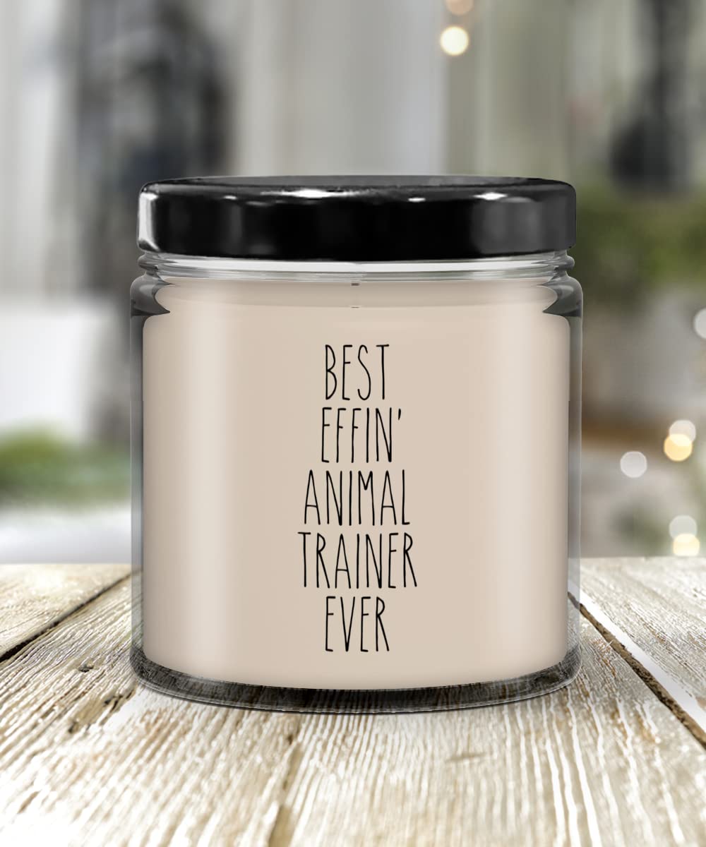 Cute But Rude Gift for Animal Trainer Best Effin' Animal Trainer Ever Candle 9oz Vanilla Scented Soy Wax Blend Candles Funny Coworker Gifts