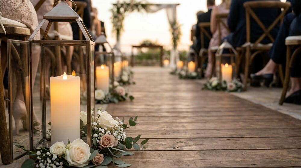 Mikasa LED Wax Pillar Candle, 3 x 8 Inch White Flameless Candle with Dancing Flame Effect, 5-Hour Timer, Battery Operated Real Wax Pillar for Home Decor and Table Decor