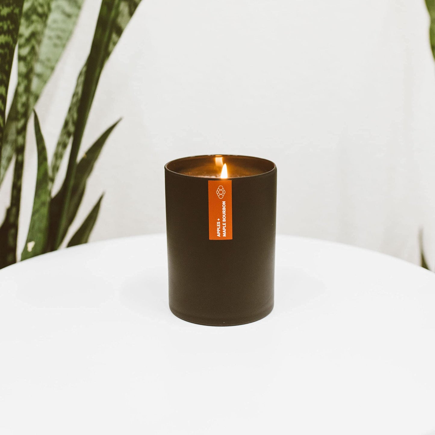 Calyan Wax Co. Apples & Maple Bourbon Scented Candle - 75 Hour Burn - Luxury Clean Soy Wax Candles - Long Lasting Black Tumbler Jar Candle for Home - 10.2oz