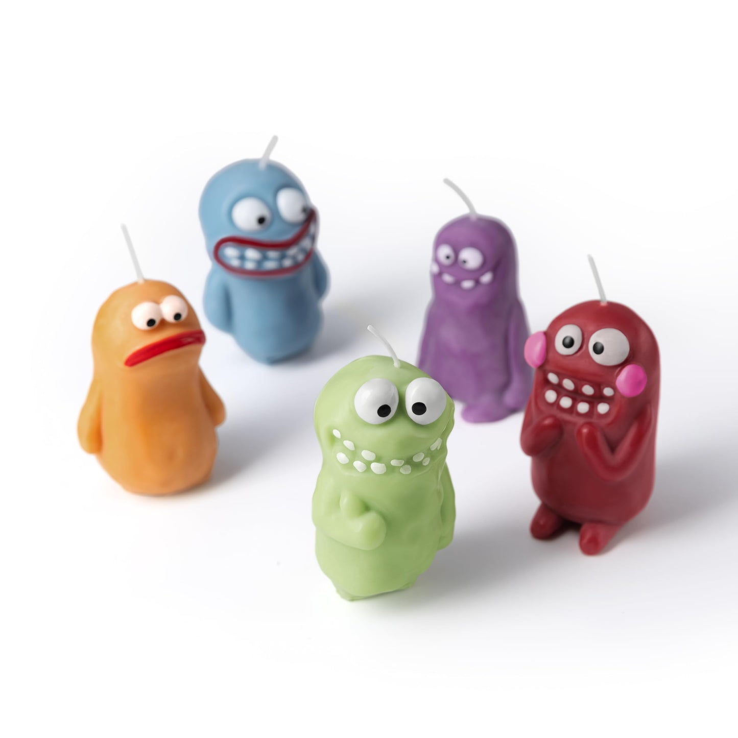 Cute Funny Clay Creature Candle with Natural Scents (Blue Wind Chimes), Novelty Home Decor Gifts for Holidays, Birthdays, Party Favors, Natural Soy Wax, Relaxation and Mood Enhancement