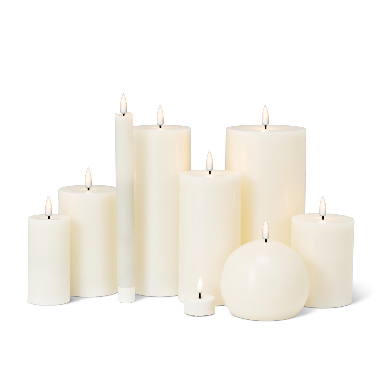 Abbott Collection Wax LED Flameless Pillar Candle - Sand (2x4 H)