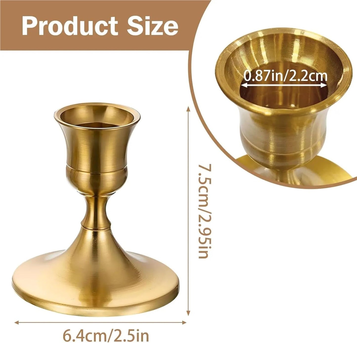 Candle Holder Candlestick Holders Taper Candle for Table Centerpiece Metal Stands Wedding Decor(2pcs)