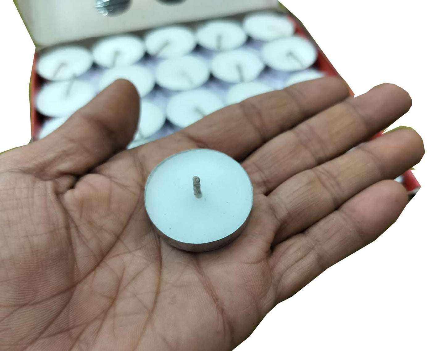 Wax Unscented Tea Light Candles Diwali Decor Festive White Tea Light Candles, (Set of 200, Unscented)