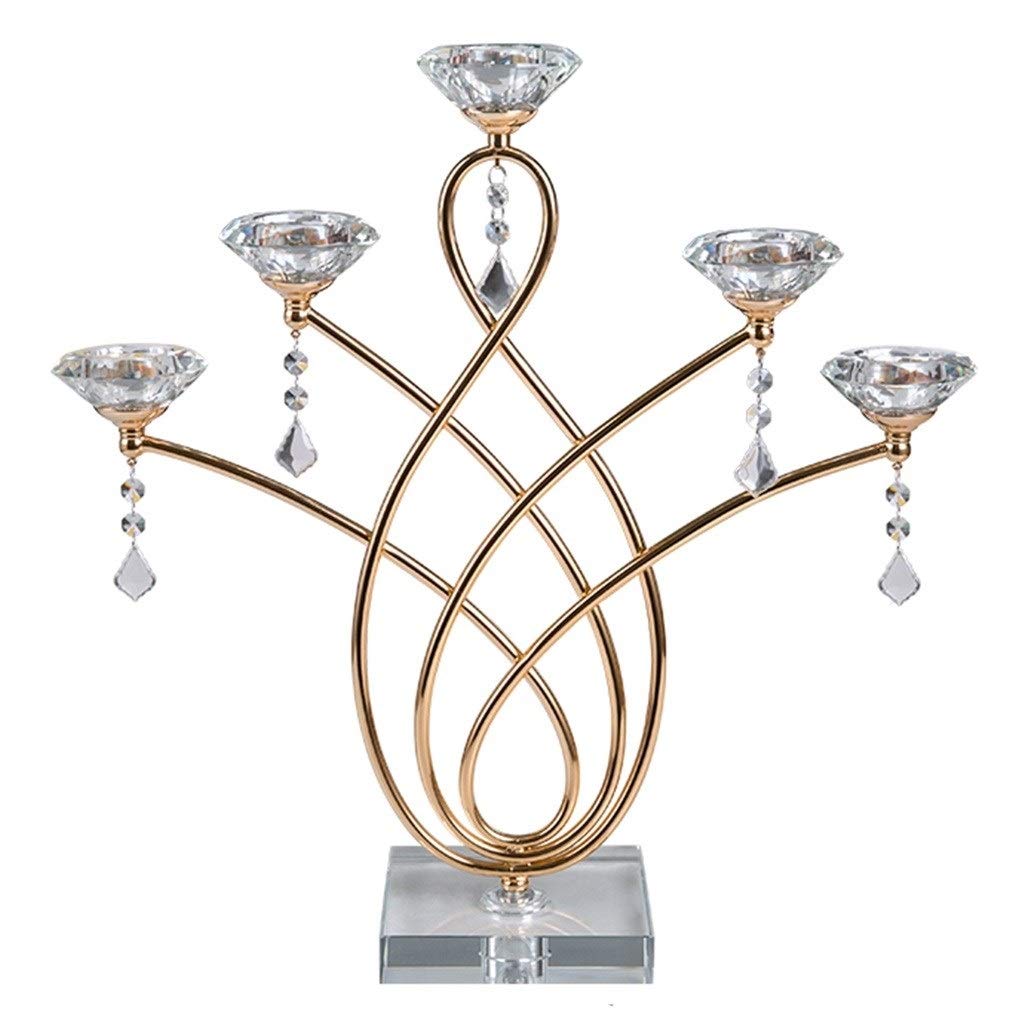 XILIN-1987 Candle Holderss Crystal Candlestick Living Room Porch Restaurant Study Decoration Desktop Candle Holder Decorative Candlestick (Size : C)