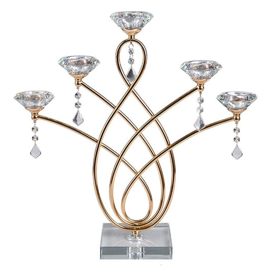 XILIN-1987 Candle Holderss Crystal Candlestick Living Room Porch Restaurant Study Decoration Desktop Candle Holder Decorative Candlestick (Size : C)