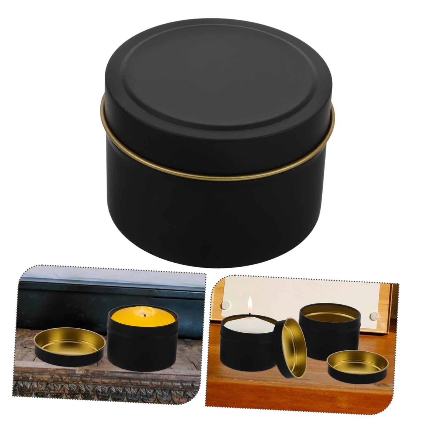 Gadpiparty Metal Can Candle Jar Small Candle Holder DIY Candle Tinplate Jar for Elegant Home Dec
