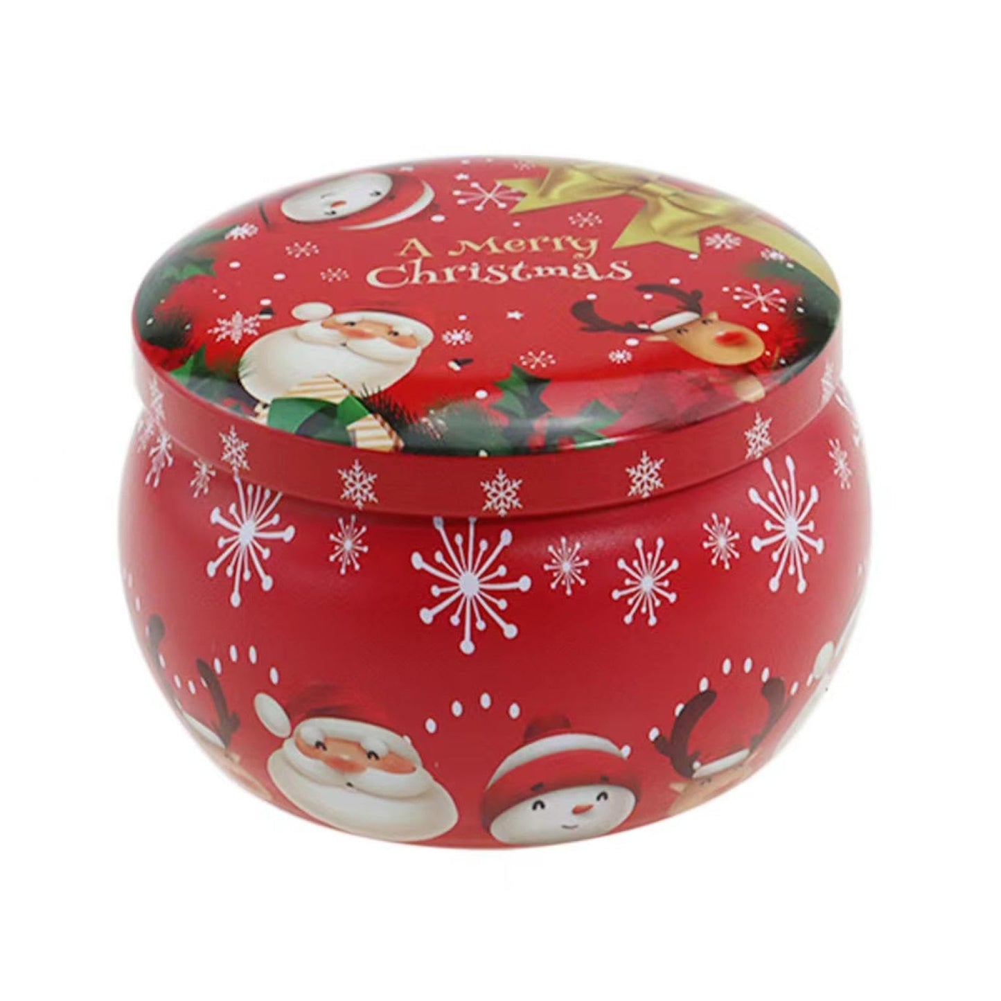 FWJUNHUYC Scented candle tin can drum metal packaging tinplate gift candy scented candle set tin box