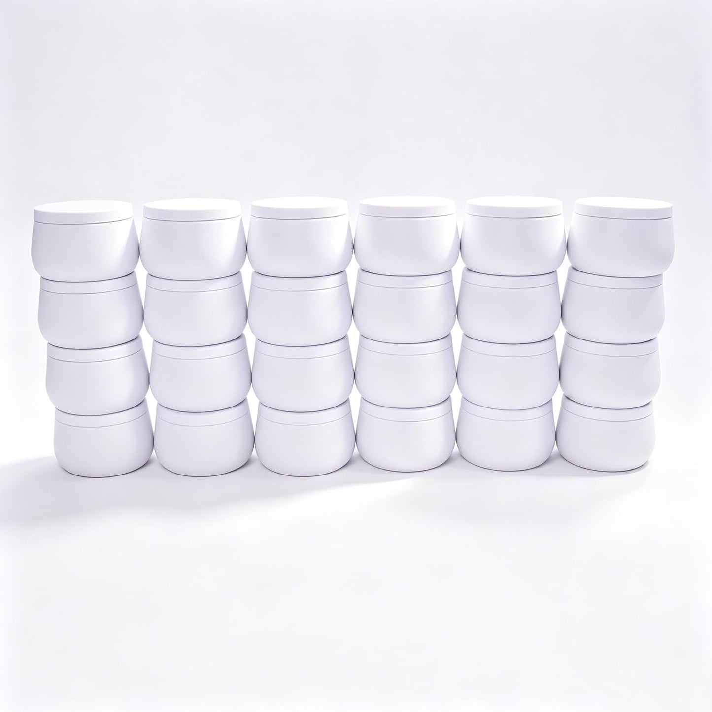 HOMAMAMOON 24 Pack Candle Tins for Making Candles, 8 oz Matte White Empty Candle Jars with Lids, Premium Seamless Metal Candle Containers Jars for DIY Craft, Small Business,Travel, Storage & Gifts