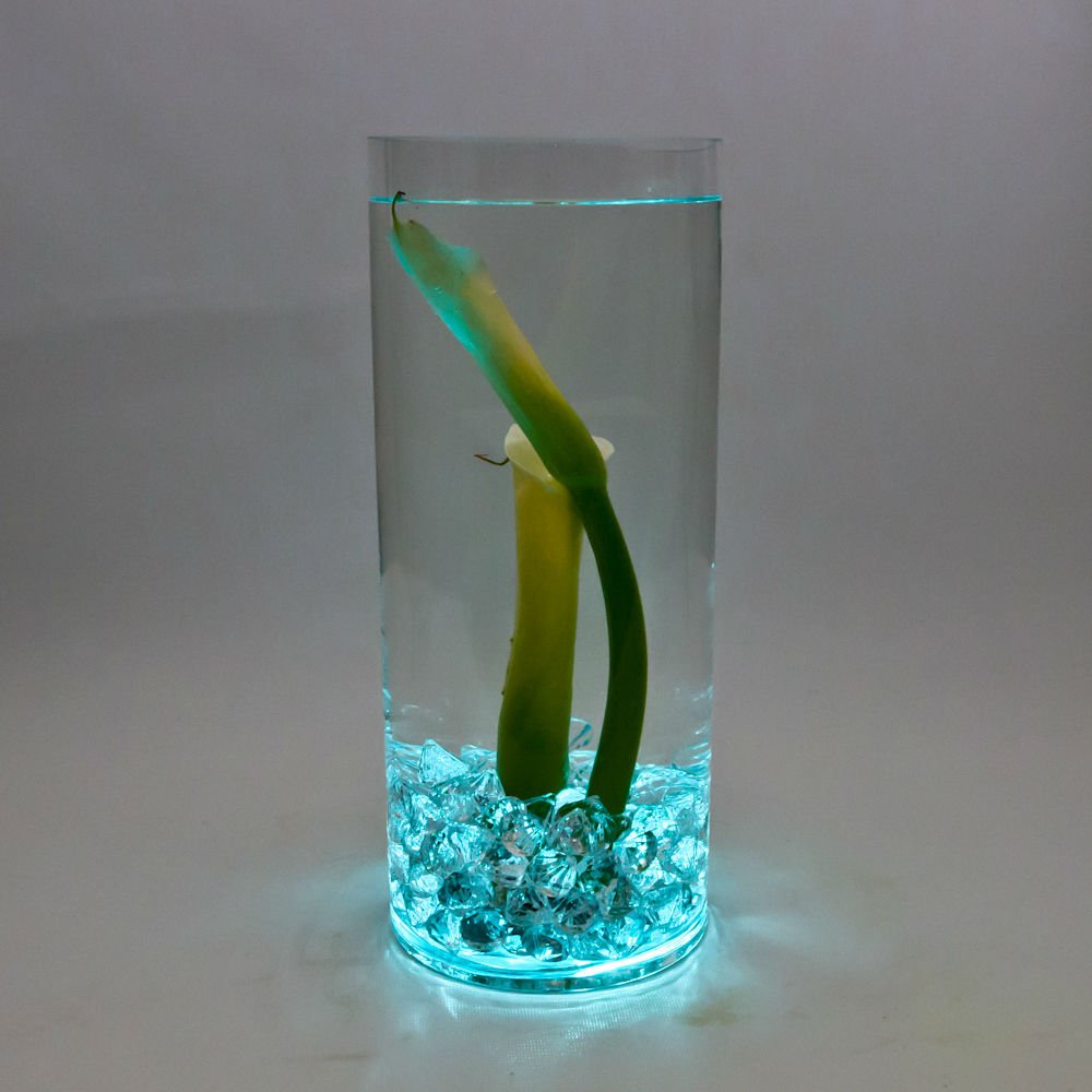 Halloween Lights Submersible LED Lights cr2032 Battery Powered Underwater Waterproof LED Tea Light for Events Wedding Centerpieces Vase Floral Xmas Holidays Home Decor Lighting(Pack of 12) (Teal)