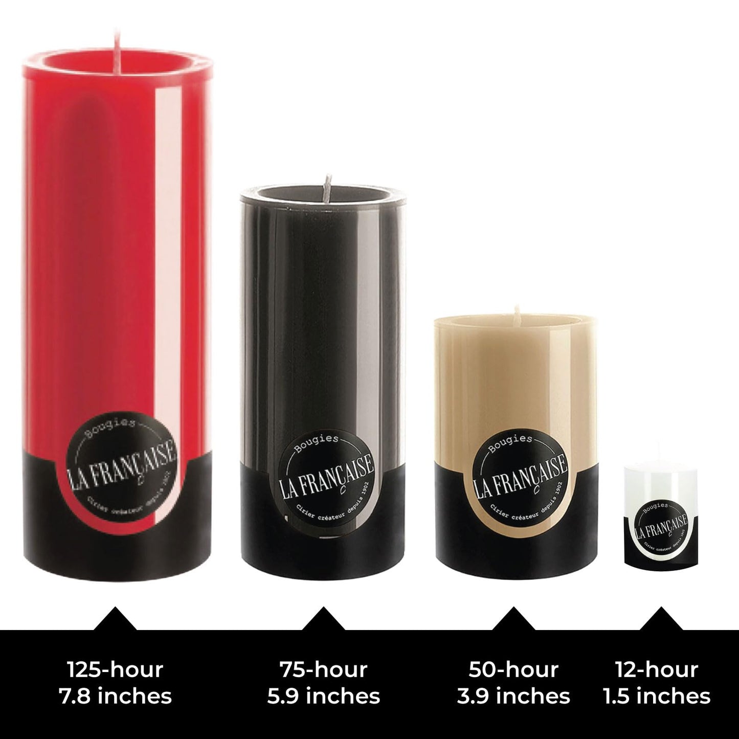 Bougies La Francaise - French Made Votive Candle - Made in France, White Color, +/- 12-Hour Burn Time - 1.50 x 1.96 inches