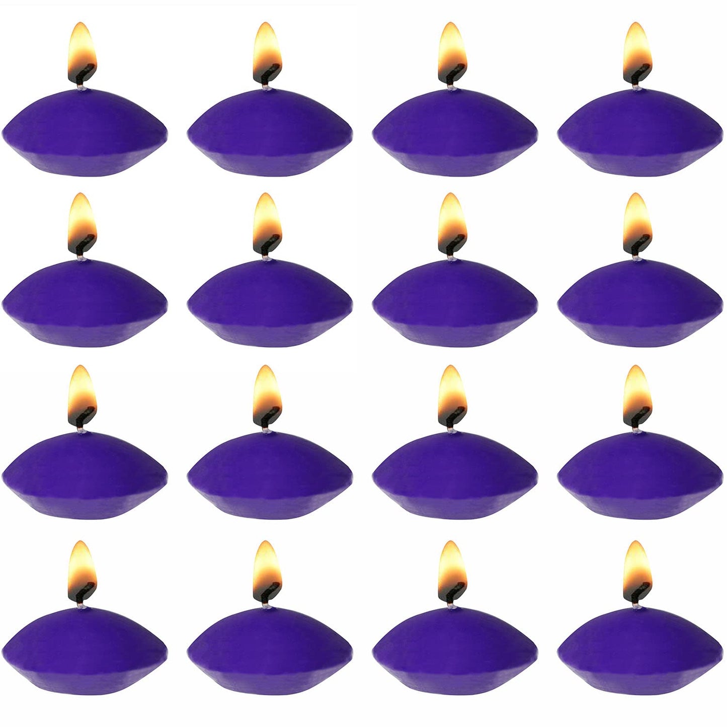 XGNG 2 Boxes 20PCS Round Burning Candles, Small Tea Light Candles, Unscented, Purple