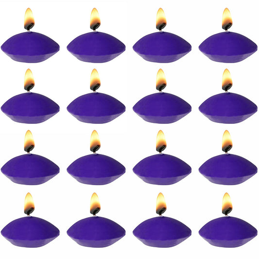 XGNG 2 Boxes 20PCS Round Burning Candles, Small Tea Light Candles, Unscented, Purple