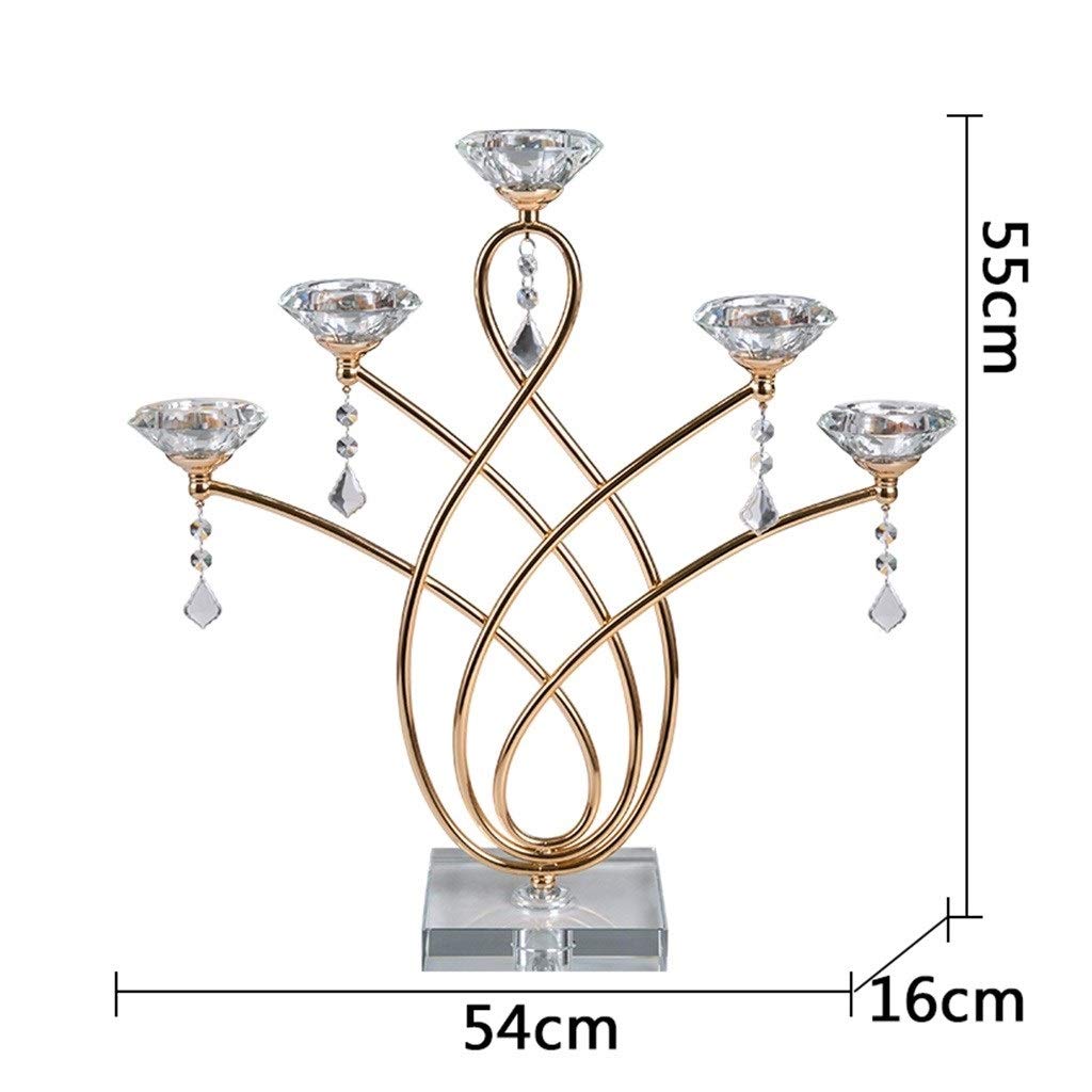 XILIN-1987 Candle Holderss Crystal Candlestick Living Room Porch Restaurant Study Decoration Desktop Candle Holder Decorative Candlestick (Size : C)