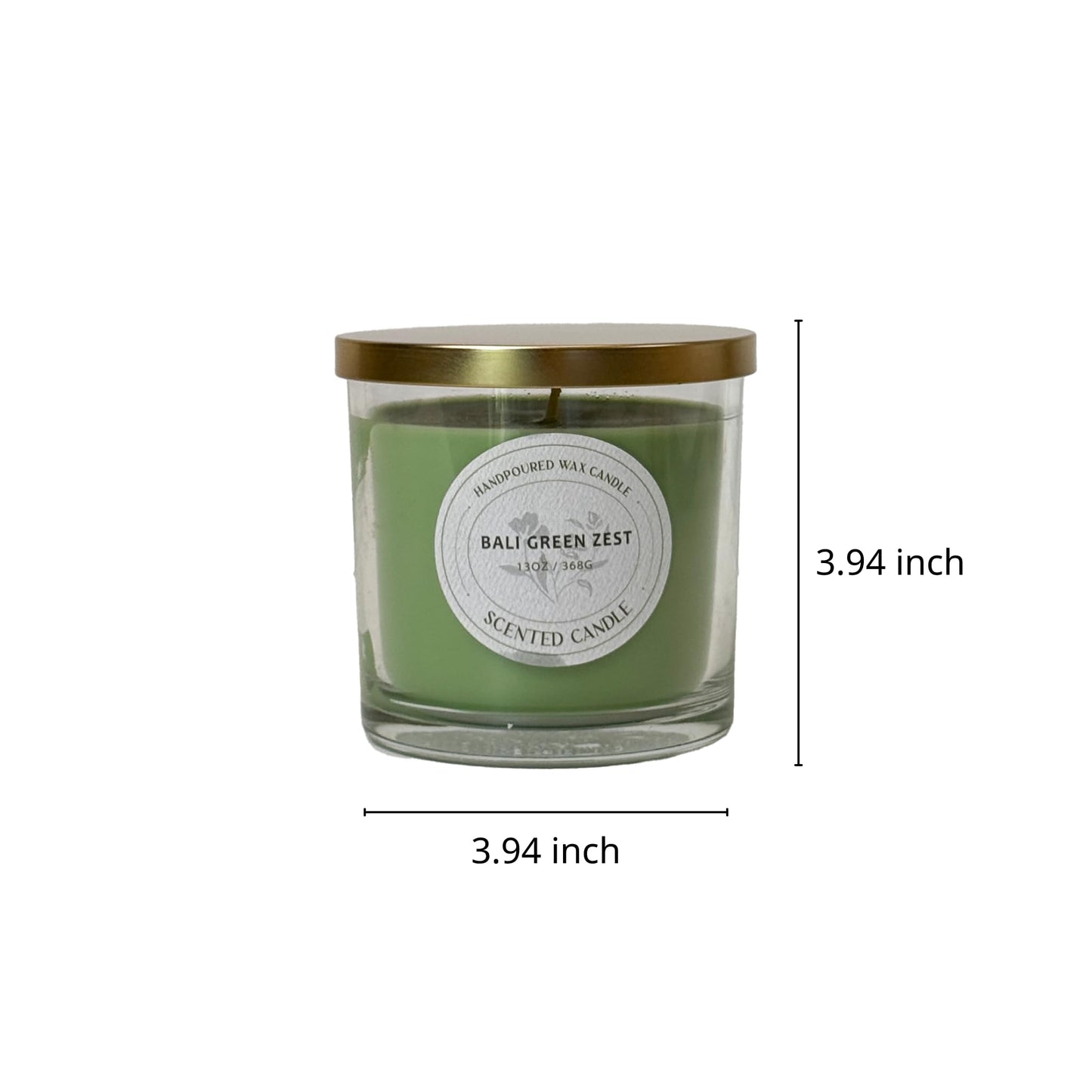 Signature Scented Candle 13oz with Lid – CW Studio Color Sprayed Glass Jar, Clean Burn Soy & Paraffin Wax, Smokeless Long Burn, Home Decor & Gift Giving