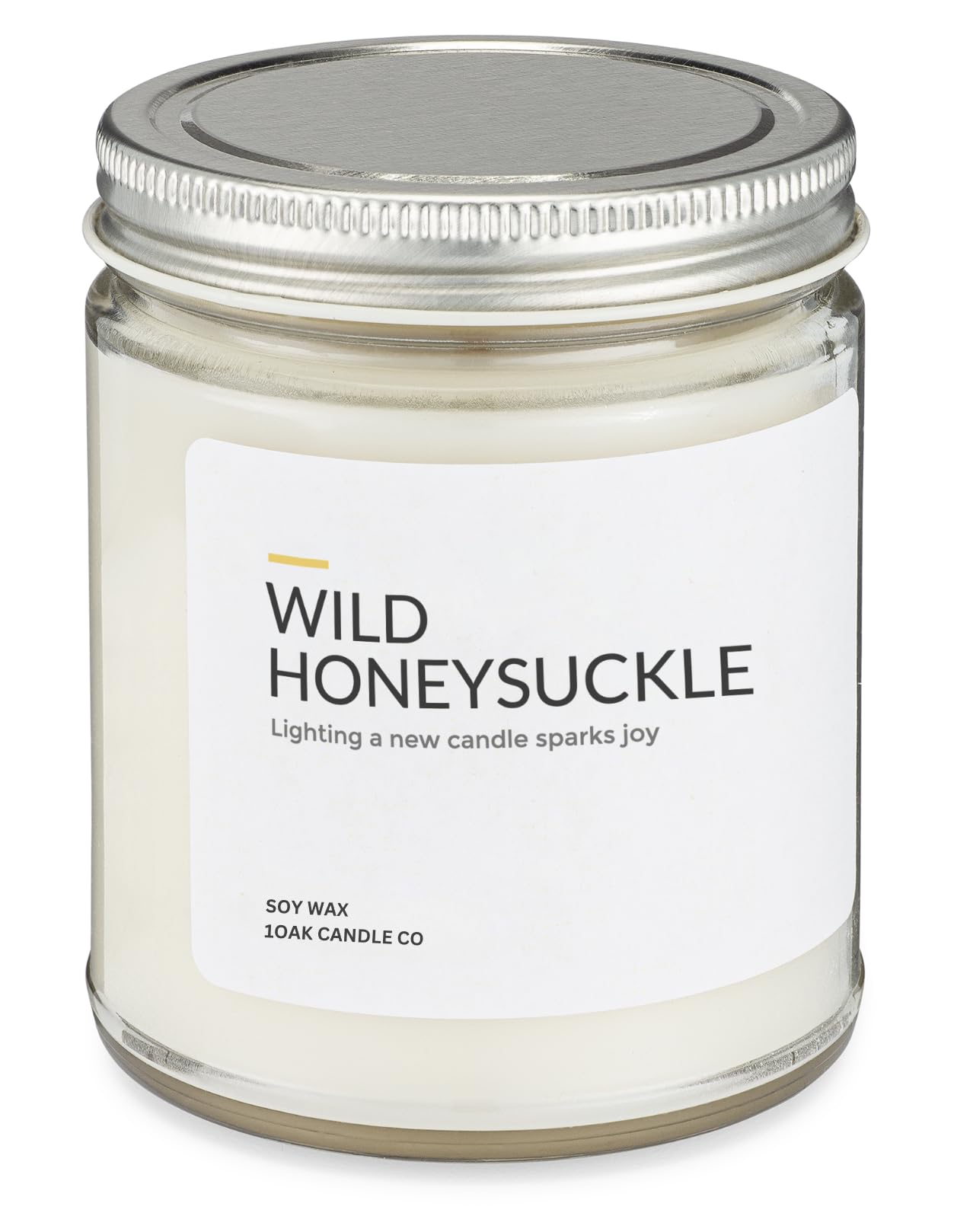 1OAK Honeysuckle Candle - Soy Wax Scented Candles (Wild Honeysuckle) - Soy Candles for Home Scented - Long Burning Premium - Hand-Poured (7oz.)