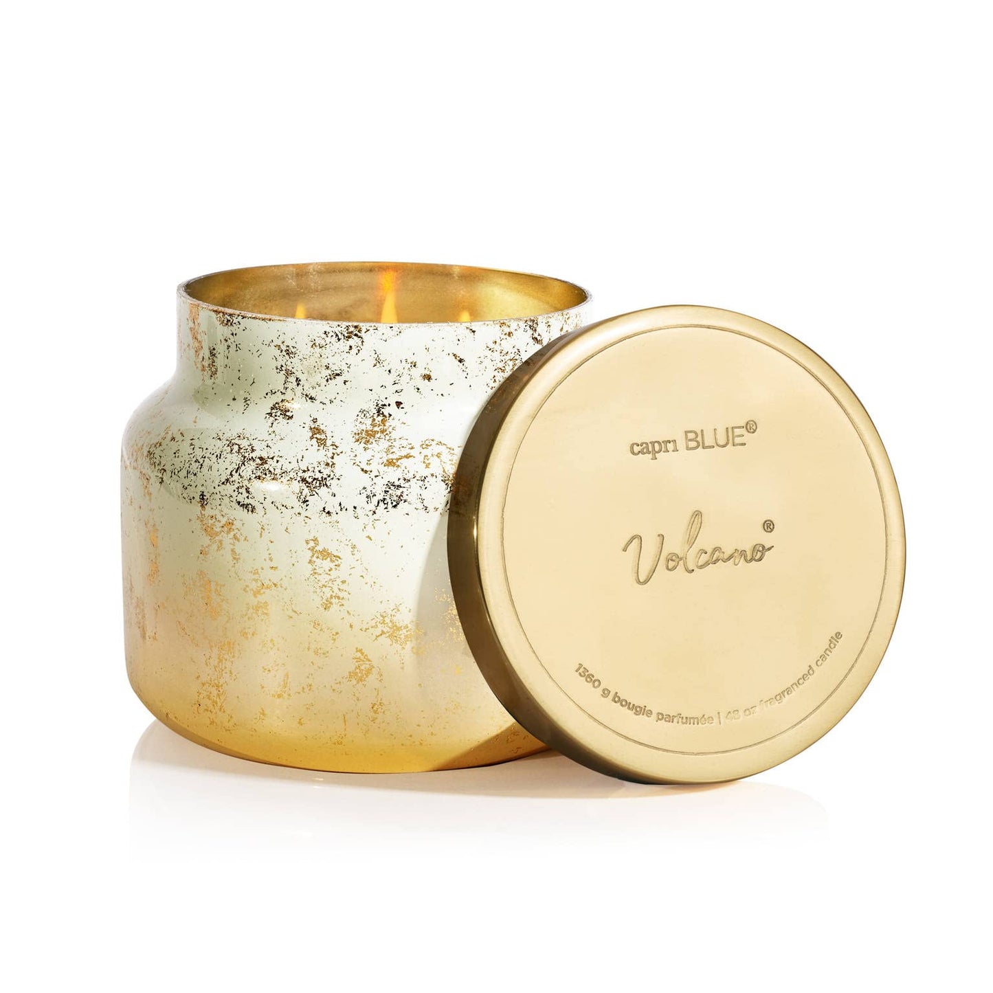 Capri Blue Glimmer Jar Candles - Luxury Holiday Scented Candles for Home - Long Lasting Soy Wax Blend - Scented Holiday & Home Decor - Volcano Jumbo Signature Jar (48 oz)