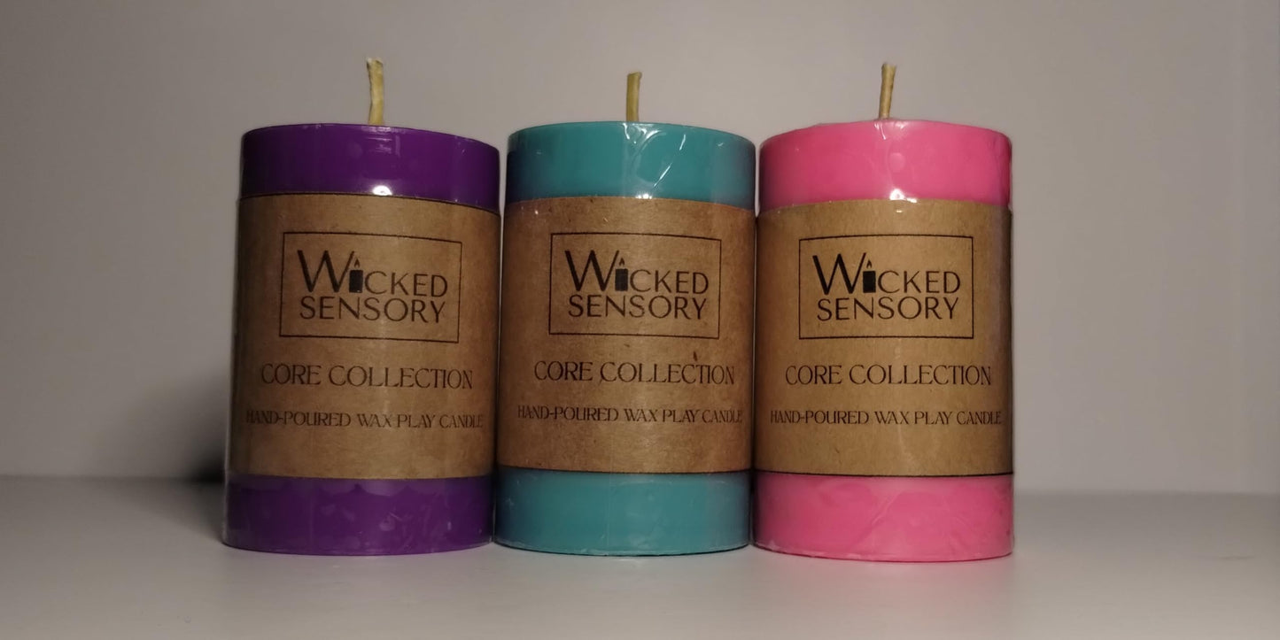 Premium Wax Play Candle - Unscented Body Safe Wax Blend for Sensory Play, Comfortable Heat Sensation - Perfect for Couples & Beginners (Purple)