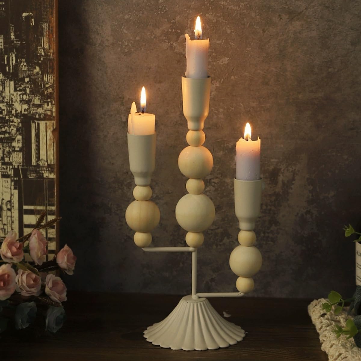 Candlestick Holders Candlestick Ornament Candle Pedestal Base Decorative Candle Taper Holders Set Candle Holders