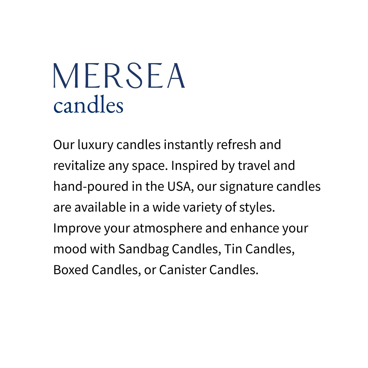 MERSEA Luxury Scented Candle with Sandbag - 6.5 Oz (40+ Hour Burn) (Sea Change)
