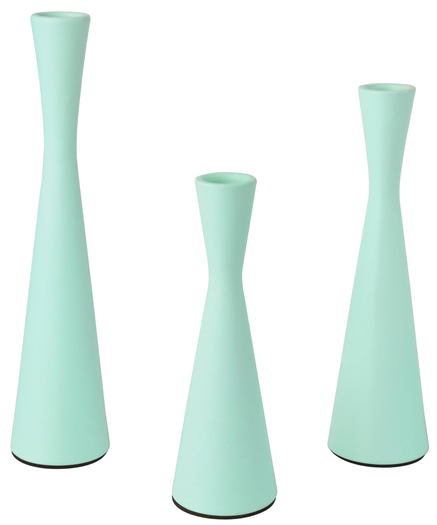 Vixdonos Taper Candle Holders Metal Candlestick Holders Set of 3 Table Mantel Decorative Candle Stand for Dinning,Party，Wedding,Home Decor(Light Green)