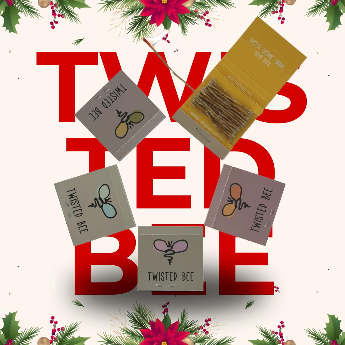 100% Organic Hemp Wick with Natural Beeswax Coating | Twisted Bee (5 x 5ft Standard Wick)