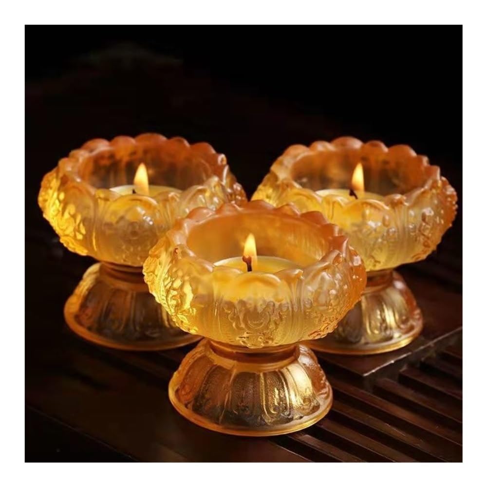 Candle Holder Colorful Glass Candle Holder - Home Table Decor