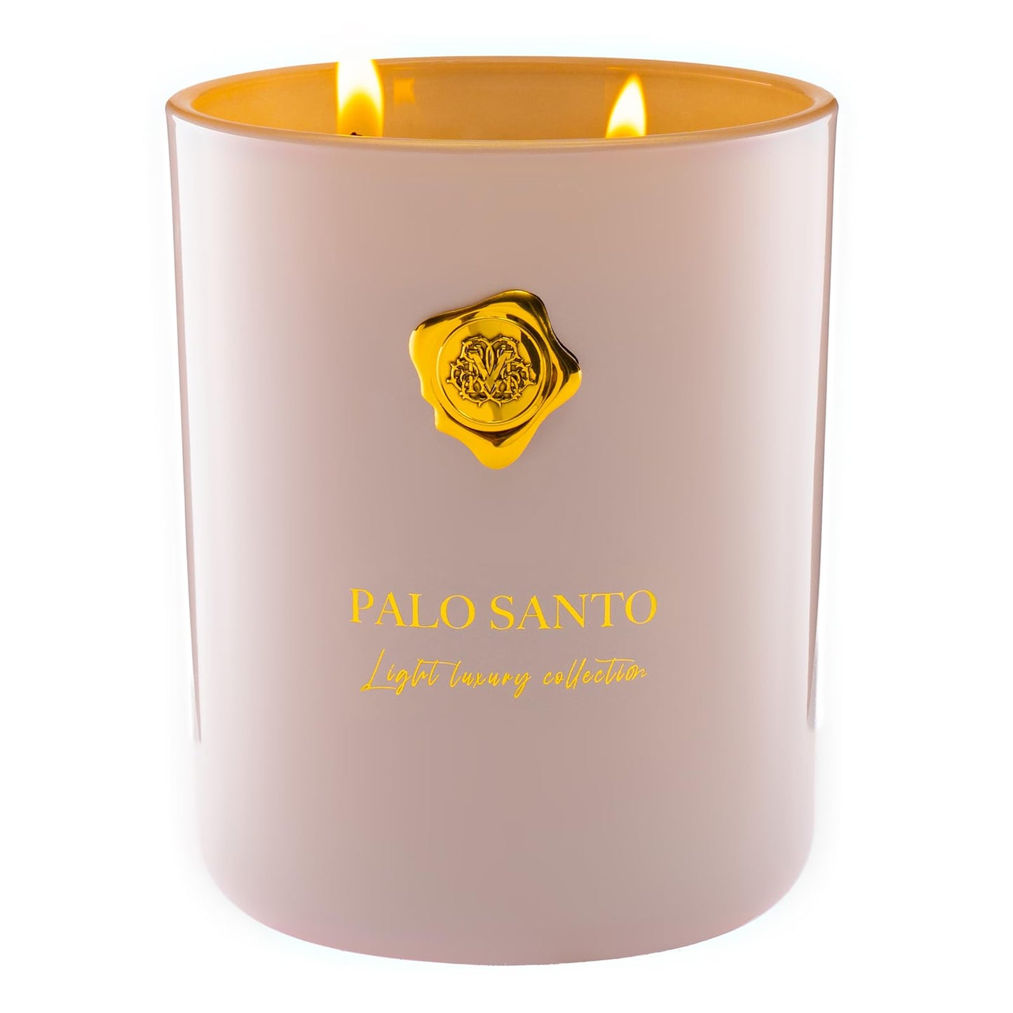 M&SENSE Palo & Santo Scented Candle | 90-Hour Burn, 16.6 oz | Long-Lasting for Mood Healing and Gifting | Natural Non-Toxic Soy Wax | for Bathroom, Kitchen, Office
