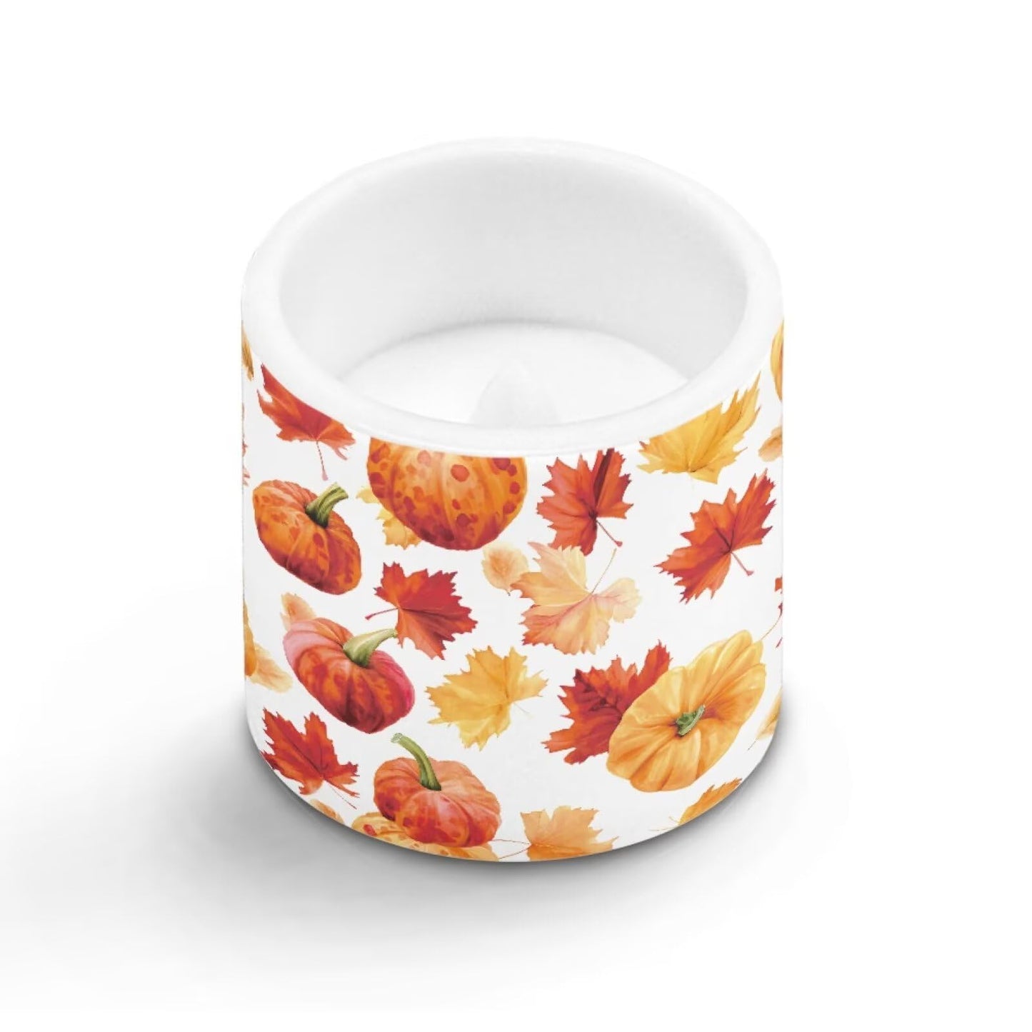 Cozeyat Fall Leaf LED Candles Set of 4 Battery Powered Flameless with Remote Timer Dancing Flame Waterproof for Home Garden Table Decor