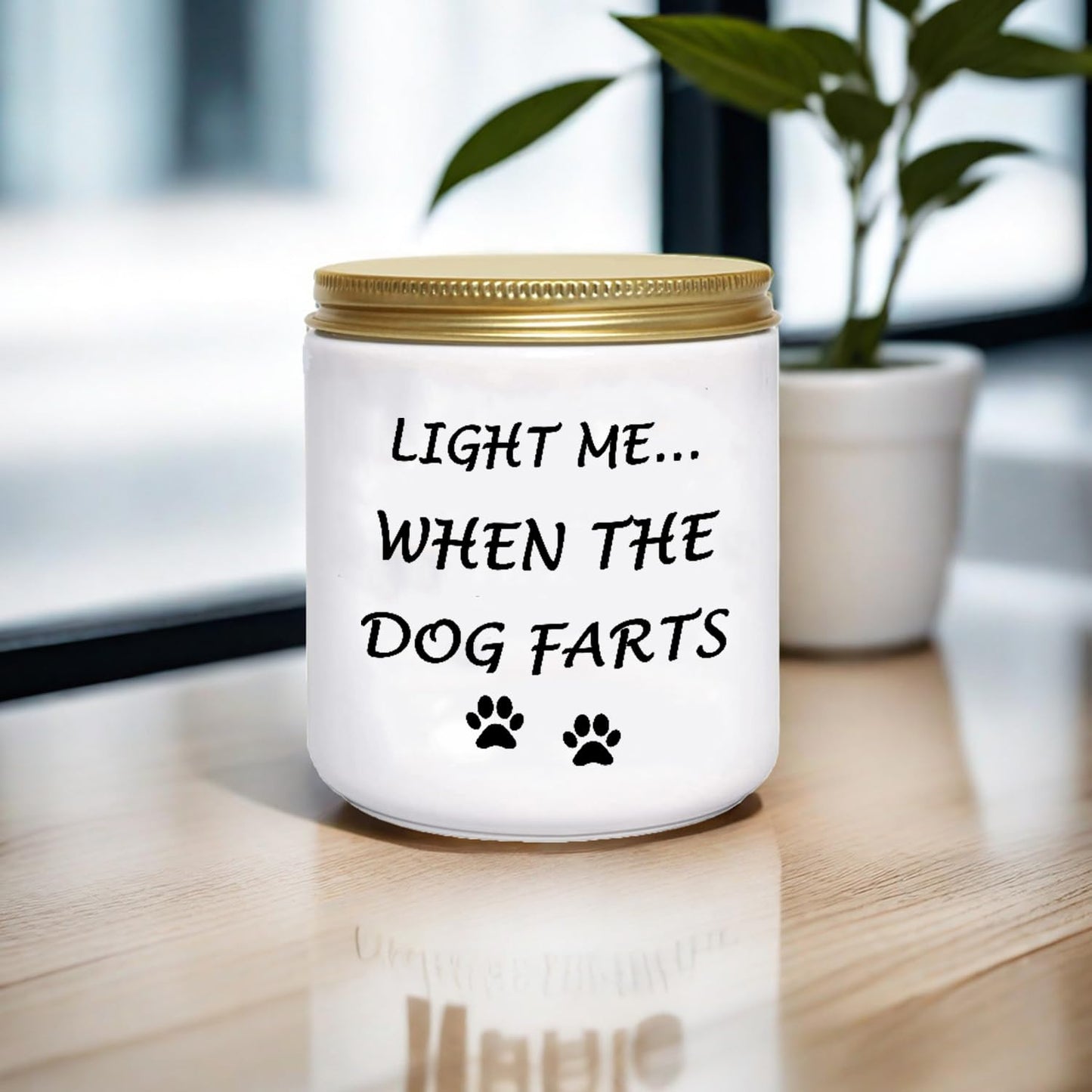 BFJLIFE Funny Gifts for Women Unique Dog Mom Dog Lovers Mothers Day Christmas Birthday Gifts for Sister Best Friend Her Girlfriend Wife Light Me When Farts Lavender Scented Soy Candles