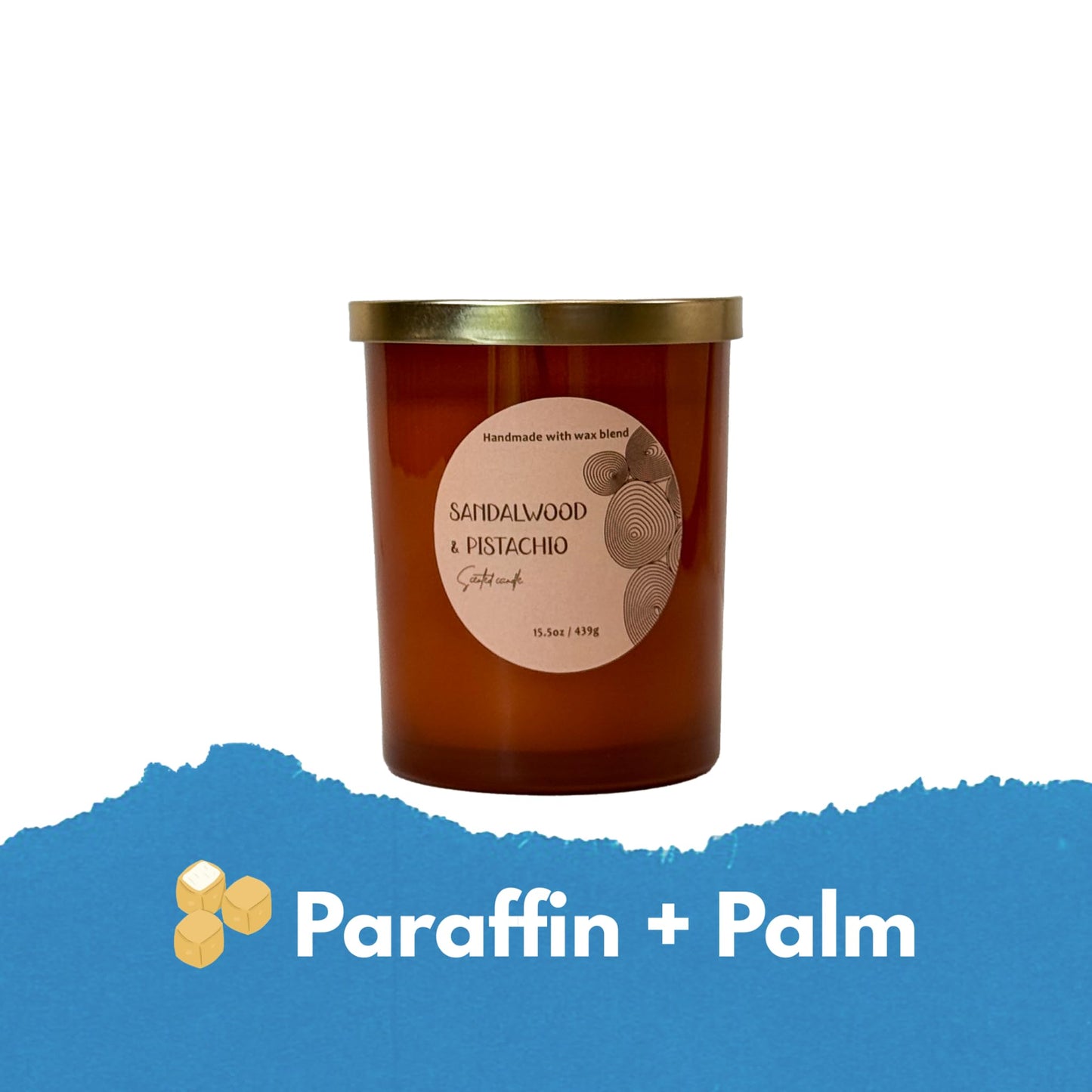 Signature Scented Candle 15.5oz – CW Studio Color Glass Jar — Hand-Poured Soy & Paraffin Wax – Clean Burn, Smokeless, Up to 30 Hours, Home Decor & Gift Giving
