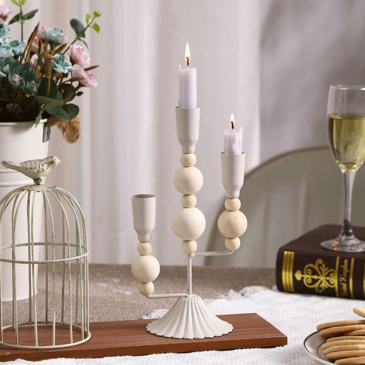 YUHUAWF Candle Holderss Candlestick Ornament Candle Pedestal Base Decorative Candle Taper Holders Set Decorative Candlestick