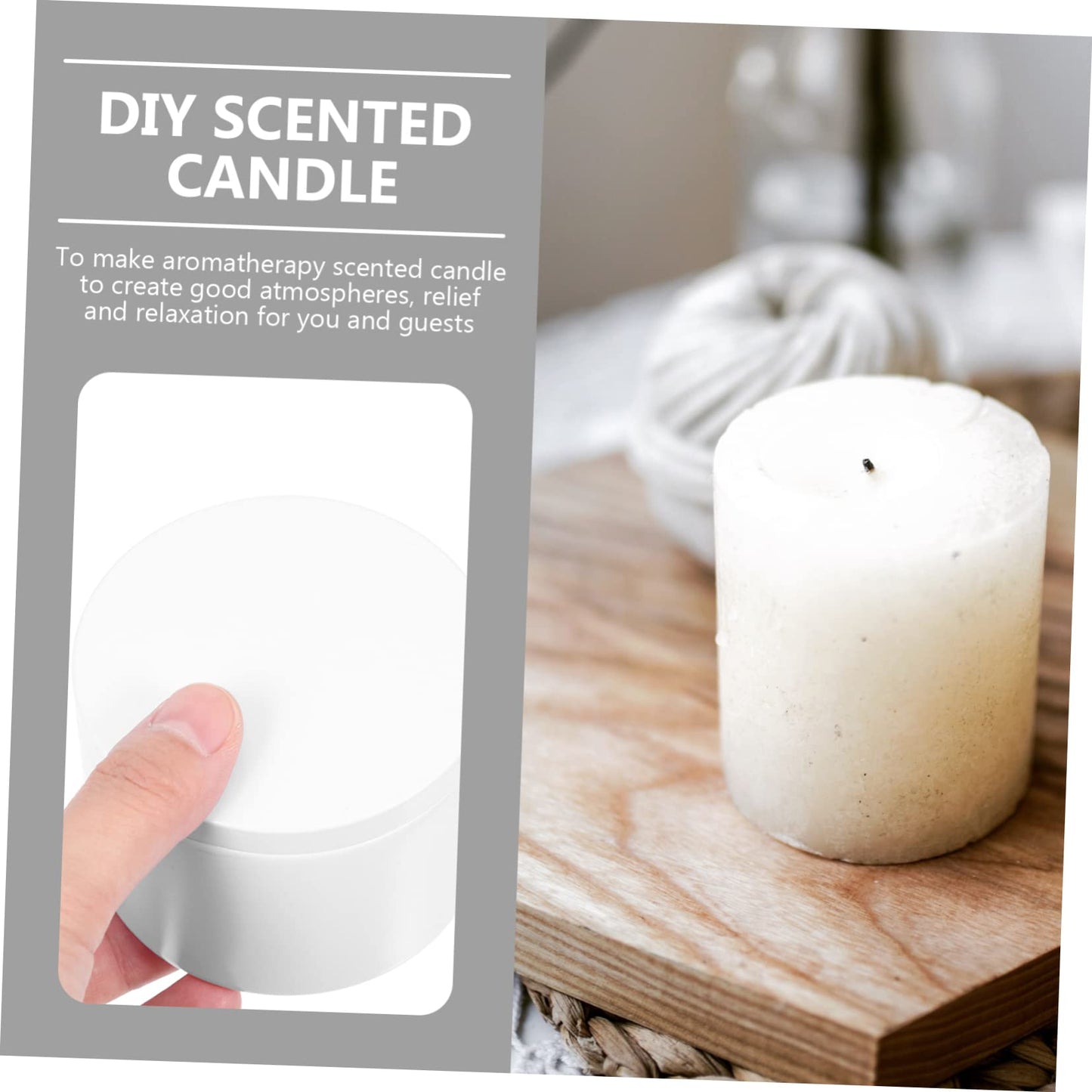 FONDOTIN 3pcs Candle Making Containers Iron Candle Tins Lids Decorative Home Decor for Party