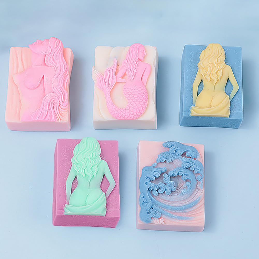 Sunch Craft Silicone Soap Mold Sexy Lady Back Candle Mould Chocolate Resin Mold Soap Making Mold (A)