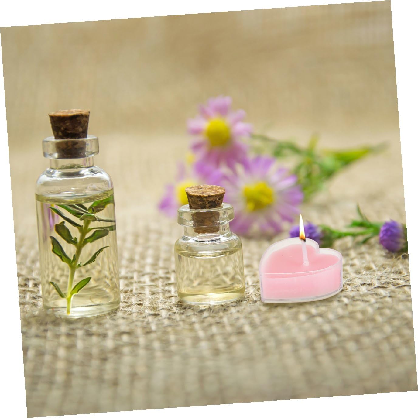 FOMIYES 9Pcs Smokeless Tea Wax Heart Shaped Scented Candles with Paraffin Wax Romantic Proposal Decoration for Home Wedding Birthday Soft for Eye Protection