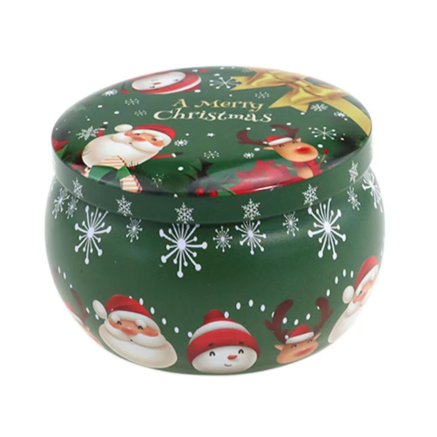 FWJUNHUYC Scented candle tin can drum metal packaging tinplate gift candy scented candle set tin box