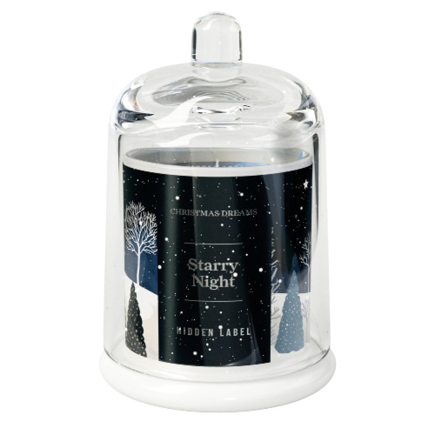 Starry Night Scented Candle, 10oz Natural Soy Wax Clear Bell Jar, 60H Long-Lasting Clean Burn Non Toxic Aromatherapy Candle for Home, Gifts for Women, Family, Holiday