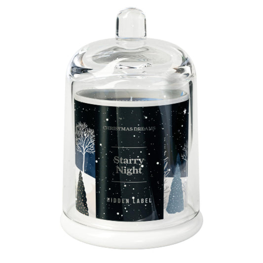 Starry Night Scented Candle, 10oz Natural Soy Wax Clear Bell Jar, 60H Long-Lasting Clean Burn Non Toxic Aromatherapy Candle for Home, Gifts for Women, Family, Holiday