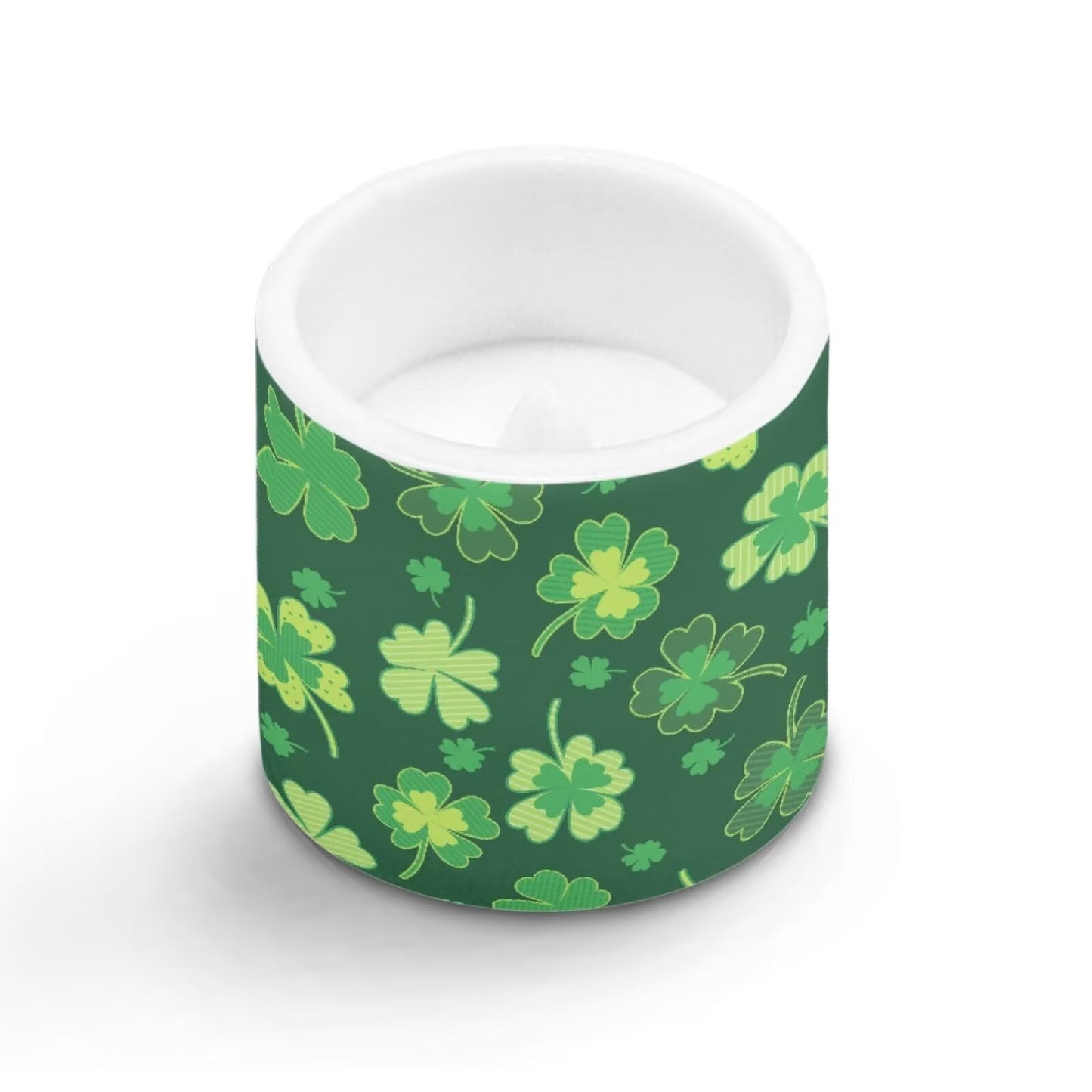 Merkmak St Paddy's Day Shamrocks Flameless Candles with Remote and Timer Battery Operated Flameless LED Pillar Candles for Party, Banquet, Home Decoration Battery Tealights